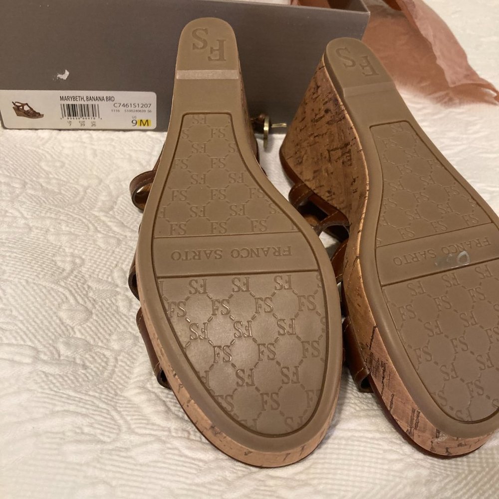 Franco Sarto MaryBeth Wedge Women's Sandals Size 9 M - Picture 6 of 7
